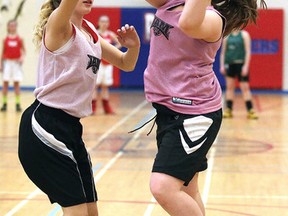 The Sudbury Jam juvenile team's Megan Desormeaux goes up for a shot during a recent practice. The Jam is hosting the juvenile championships again this year and hope to repeat as champions.