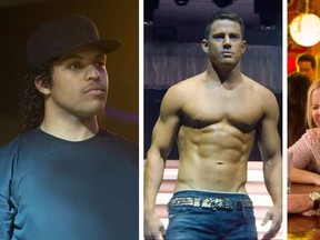 (L to R): Straight Outta Compton, Magic Mike XXL, and Trainwreck. 

(Courtesy)