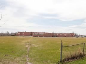 The view of the Queen Elizabeth Collegiate property from the corner of Lyons Street and Elliott Avenue. (Julia McKay/The Whig-Standard)