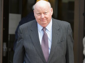 Suspended senator Mike Duffy leaves the Ottawa courthouse after his trial on Wednesday, April 22, 2015.  Joel Watson/Ottawa Sun/PostMedia Network