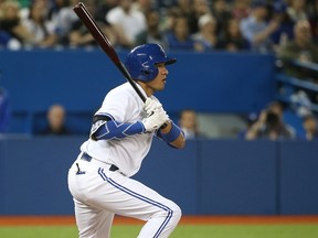 "He had a good spring, came to camp determined to make it and he’s obviously ready to do anything it takes," Jays skipper John Gibbons said of Ryan Goins on Wednesday. (Getty Images/AFP)