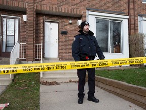 A 24-year-old man is dead after a stabbing at a home near Kingston and Birchmount Rds. on Thursday, April 23, 2015. (CRAIG ROBERTSON/Toronto Sun)