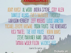 Mountain Man Music Festival lineup posted. SUPPLIED IMAGE
