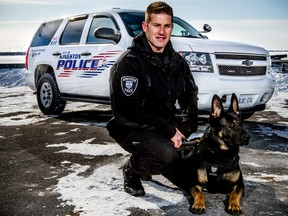 Kingston Police Canine Unit officer Const. Mark McCreary and his canine partner Titan. (Supplied Photo)