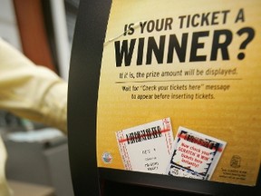 Lottery ticket. 

David Bloom/Postmedia Network
