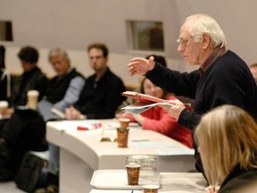 Retired music professor Don McKellar speaks during an early meeting of the London Creative Cities Task Force in January 2005. Columnist Larry Cornies notes task force members see the report as relevant today as when it was published. (London Free Press file photo)
