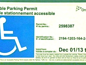 Handicapped parking pass