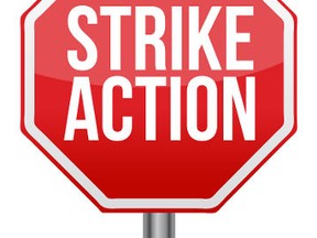 strike action sign