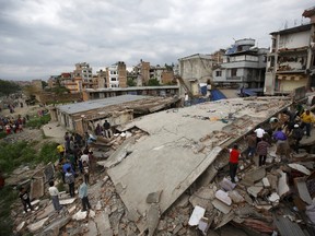 A selection of photos from the devastating 7.9 magnitude earthquake that struck Nepal and parts of northern India.
