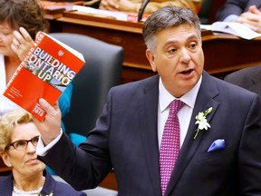 Finance Minister Charles Sousa delivers the provincial budget at Queens Park on April 23, 2015. (Mark Blinch/Reuters)