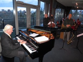 The Gentlemen of Jazz - Senator Tommy Banks performs with Mike Lent and world-renowned saxophonist PJ Perry at the University of Alberta's Faculty Club, raising funds for the Tommy Banks Performing Artists Fund