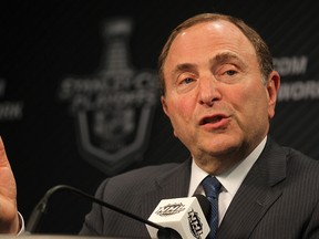 NHL Commissioner Gary Bettman. Brian Donogh/Winnipeg Sun/Postmedia Network