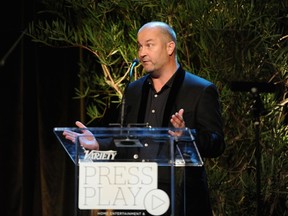 YouTube's Alex Carloss speaks onstage during Press Play: Variety Home Entertainment and Digital Hall of Fame 2014 the Beverly Wilshire Four Seasons Hotel on Dec. 9, 2014 in Beverly Hills, Calif. (Angela Weiss/Getty Images for Variety/AFP)