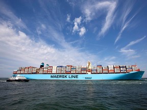 Iranian forces boarded a Marshall Islands-flagged cargo ship, similar to this file photo of the MV Maersk Mc-Kinney Moller, in the Gulf on April 28, 2014. REUTERS/Michael Kooren/Files