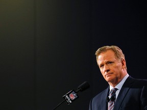 NFL Commissioner Roger Goodell listens to a question during a news conference ahead of Super Bowl XLIX in Phoenix, Arizona on January 30, 2015. (REUTERS/Brian Snyder)