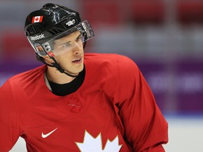 Sidney Crosby, shown here in the lead-up to the 2014 Winter Olympics, joined Team Canada in Vienna, Austria Tuesday. (Al Charest, Postmedia Network)
