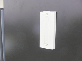 Hide-a-Hook is a short, retractable hook made of sturdy plastic that installs like a switch plate. Once people see Hide-A-Hook flip the hook back and forth, they get it.