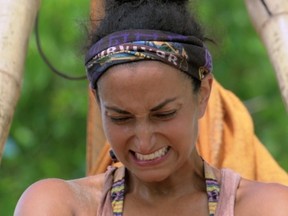 Shirin Oskooi competes during the eleventh episode of SURVIVOR on the 30th season, Wednesday, April 29 on the CBS Television Network. Photo: Screen Grab/CBS ©2015 CBS Broadcasting, Inc