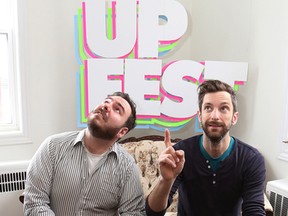 John Lappa/The Sudbury Star
Christian Pelletier, left, and Andrew Knapp, of Up Fest, in this file photo.