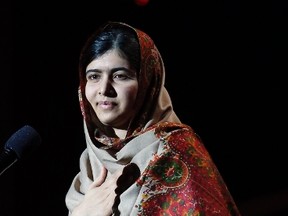 Nobel Peace Prize laureate Malala Yousafzai speaks at the Nobel Peace Prize Concert in Oslo on Dec. 11, 2014. (REUTERS/Suzanne Plunkett)