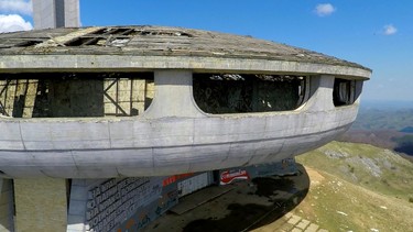 A side view of The Buzludzha Monument built on the top of Stara Planina mountain by the former Bulgarian communist regime. (WENN.com)