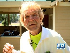 Carl Moore told CBS Sacramento he came face-to-face with a bear while trying to defend his dog. (CBS Sacramento)