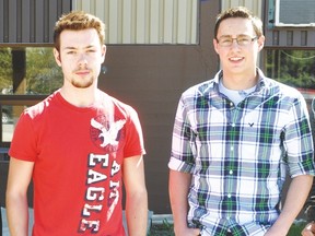 From left, Shelby Olson, Garrett Rawleigh, Ryan Maisey and Logan Nelson were announced April 22 as this year's Leaders of Tomorrow Award winners. Stephen Tipper Vulcan Advocate