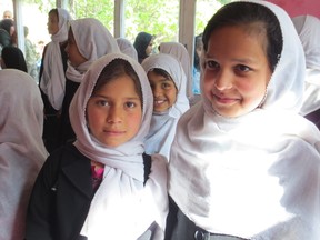 Schoolgirls in one of the schools operated by Canadians for Women in Afghanistan. (Madeliene Tarasick/Postmedia Network)
