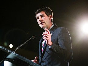 Edmonton Mayor Don Iveson speaks during the Mayor's 2015 State of the City Address Luncheon at the Shaw Conference Centre in Edmonton, Alta. on Monday, April 27, 2015. Codie McLachlan/Edmonton Sun/Postmedia Network