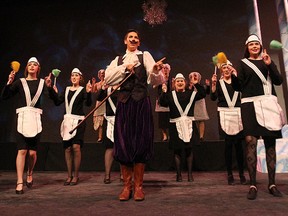 Teen actors from the musical theatre company of the Manitoba Theatre for Young People perform The Drowsy Chaperone at its facility at The Forks in Winnipeg, Man., on Thu., April 30, 2015.