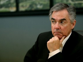 PC Leader Jim Prentice talks to the Edmonton Sun editorial board at the Sun's office on Friday May 1, 2015. Tom Braid/Edmonton Sun/Postmedia Network