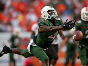 Miami's Phillip Dorsett, picked 29th overall by the Indy Colts, was one of the oddest picks in the first round of the draft. (Mike Ehrmann/Getty Images/AFP)