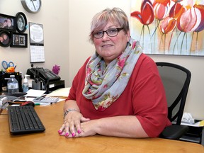 Diane Sabourin, the Kingston CIBC Run For The Cure run director, in her office in Kingston. (Ian MacAlpine/The Whig-Standard)