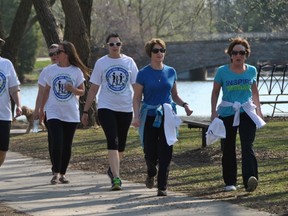 Supporters of a residential hospice in Stratford walk around the Avon River to raise funds for capital costs. (LAURA CUDWORTH, Beacon Herald file photo)