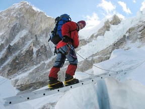 Al Hancock climbs his way to the top of Mount Everest on May 2007. Photo submitted.