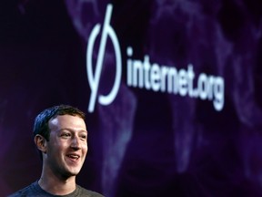 Mark Zuckerberg, founder and CEO of Facebook, addresses a gathering during the Internet.org Summit in New Delhi October 9, 2014. (REUTERS/Adnan Abidi)