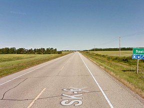 Hwy. 6 just south of the village of Spalding, Sask.
(Screenshot from Google Maps)