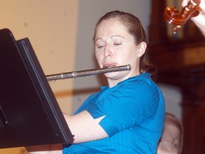 Marcy Saylor performs on the flute during a community musical celebration held at Knox Presbyterian on May 2. The concert was a fundraiser for both the local chapters of the Salvation Army and the St. Vincent de Paul. The Wallaceburg Rotary Club was making a matching donation for all money that was collected.