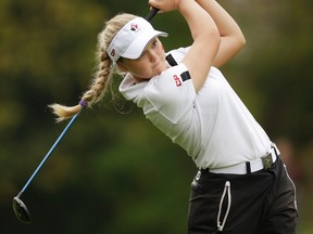 Smith Falls’ Brooke Henderson in action at the World Junior Golf Championship at Angus Glen golf course in Markham, Ont., on Oct. 1, 2014. (Postmedia Network file photo)