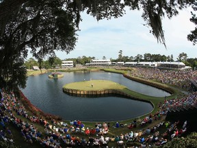 The 17th island green at TPC Sawgrass. (AFP/PHOTO)