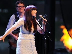 Meaghan Smith performs during the second IlluminAqua concert of the season, Friday, June 15, 2012 in Welland, Ont. The Juno award-winning artist opened the show for Canadian vocalist Jill Barber. (DAVE HANUSCHUK, Postmedia Network)