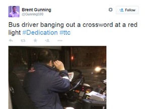Brent Gunning of Sportsnet 590 radio tweeted this photo Tuesday morning. (Screengrab from Twitter)