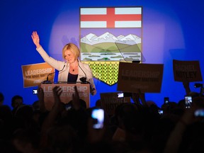 Premier-elect Rachel Notley gives her victory speech after the NDP won the Alberta provincial election, at the NDP headquarters in downtown Edmonton, Alta. on Tuesday May 5, 2015. David Bloom/Edmonton Sun/Postmedia Network