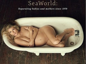 Mom-to-be Marisa Miller has stripped down for People for the Ethical Treatment of Animals (PETA)'s latest campaign against theme park Sea World. (Instagram/Marisa Miller)