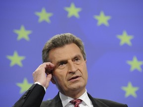 Guenther Oettinger.  (AFP PHOTO/JOHN THYS)