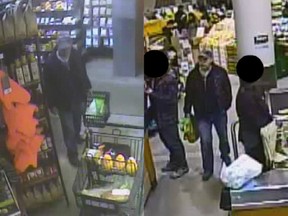 Police say a mugger snatched the purse of a blind woman at a Halifax grocery store Friday night. The suspect, pictured, is described as a white man in his 50s, police said. (Postmedia Network/Halifax Regional Police)
