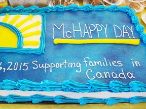 The McHappy Day cake was donated by Zehrs. (Steph Smith/Goderich Signal Star)