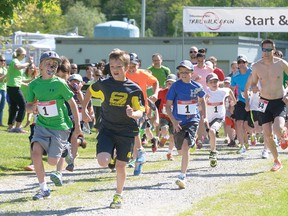 Runners and walkers start the 2014 MSC Trail Walk and Run. (CHRIS ABBOTT/FILE PHOTO)