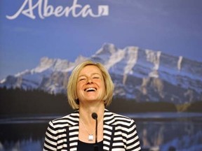 Alberta New Democratic Party (NDP) leader Rachel Notley speaks at her first news conference as Premier-elect in Edmonton May 6, 2015.  REUTERS/Dan Riedlhuber