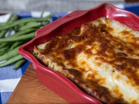 Green bean lasagna by Jill Wilcox in London, Ontario  on Monday, April 6, 2015.  (DEREK RUTTAN/ The London Free Press /QMI AGENCY)